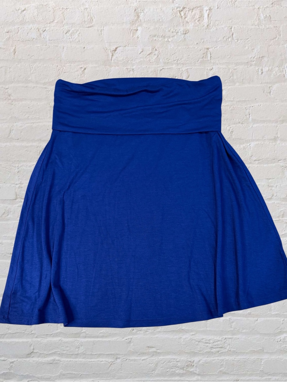 Old Navy Blue A Line Fold-Over Skirt Medium SOFT